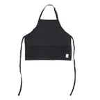 image of CAC China APBB-3K Bib Apron, Mid-Length, 3-Pocket, 65/35 Poly/Cotton, Black