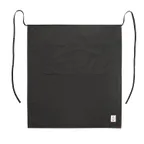image of CAC China APBS-1K Apron, 28-1/2"W x 31"L, Waist Ties, 2 Patch Pockets, 65/35 Poly/Cotton, Black