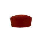 image of CAC China APHT-1RL Chef's Pride Pillbox Beanie Hat, 3-1/2" Height, L/XL, Red