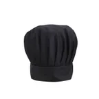image of CAC China APHT-2BK Chef's Pride Floppy Toque Hat, 13" Height, Black, Professional Culinary Headwear