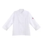 image of CAC China APJK-2WL Chef's Pride Jacket, White Large, Skull Print Design, Professional Kitchen Uniform