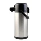 image of CAC China APSL-30PB Airpot, 3L Steel Lined, Push-Button, Black Lid, Double-Wall Vacuum Insulated