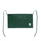 image of CAC China APWA-1G Waist Apron, 21-7/8"L x 12-1/2"W, Green, 65/35 Poly/Cotton, 3 Pockets