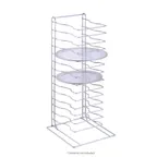 image of CAC China APZR-15 15-Tier Pizza Pan Rack, 27-1/4" H, 1-3/4" Spacing, Chrome-Plated Steel, Welded, 5-15 Pans Capacity