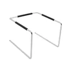 image of CAC China APZR-987 Pizza Stand, 9" x 8" Base, 7" H, Chrome Plated Steel, Black/Cherry Finish