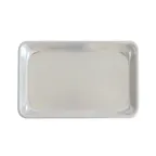 image of CAC China ASHP-0610S-O Bun Sheet Pan, 1/8-size, 9-12"L x 6-12"W, Open Bead, 16 Gauge, Aluminum