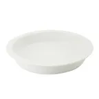 image of CAC China BF-R16 - 15"⅜ Round Porcelain Baking Dish, Super White, 2½" Height, Dishwasher Safe