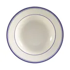 image of CAC China BLU-125 Blue Line Pasta Bowl, 30 oz (12" Dia x 2" H), Ceramic, Blue Band/White - 1 Dozen