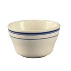 image of CAC China BLU-4 - Blue Line Bouillon Cup, 7-1/4 oz, 4" Dia x 2.5" H, Ceramic, Safe - 1 Dozen