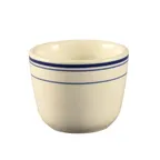 image of CAC China BLU-45 Blue Line Tea Cup, 4‑1/2 oz, 2‑7/8" Dia x 2‑1/4" H, Dishwasher Safe - 1 Dozen