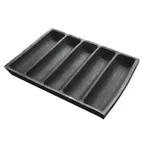 image of CAC China BMSW-5SC Sub Sandwich Bread Mold, 5 Compartments, 13" x 18", Silicone Non-Stick Loaf Pan