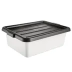 image of CAC China BTCV-57BK Bus Box Cover, 23-1/4"L x 16-7/8"W, Polypropylene, Black, BPA Free