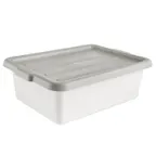 image of CAC China BTCV-57GY Bus Box Cover, 23-1/4" x 16-7/8" Polypropylene Gray BPA-Free Cover for BTDB Series