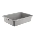 image of CAC China BTDB-5GY Bus Box, 22" L x 15-3/4" W x 5" H, Polypropylene, Gray, 1-Compartment, BPA Free