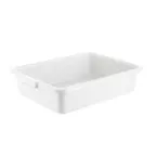 image of CAC China BTDB-5WT Bus Box, 22"L x 15-3/4"W x 5"H, Polypropylene, White, BPA Free, 1-Compartment