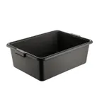 image of CAC China BTDB-7BK Bus Box, 22"L x 15.75"W x 7"H, 1-Compartment Polypropylene Black BPA-Free Storage Tub