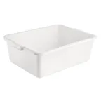 image of CAC China BTDB-7WT Bus Box, 22"L x 15-3/4"W x 7"H Polypropylene White BPA-Free 1-Compartment Foodservice Tub