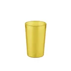 image of CAC China BVPT-10AM 10 oz Amber Pebbled SAN Tumbler, Stackable, Dishwasher Safe - 1 Dozen