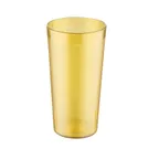 image of CAC China BVPT-20AM 20 oz Amber Pebbled SAN Plastic Tumbler, Dishwasher Safe Bottom Lugs - 1 Dozen