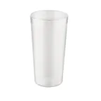 image of CAC China BVPT-20CL - 20 oz Clear Pebbled SAN Tumbler Stackable Bottom Lugs Dishwasher Safe - 1 Dozen