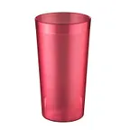 image of CAC China BVPT-32RD 32 oz Red Pebbled SAN Plastic Tumbler Stackable Break‑Resistant - 1 Dozen
