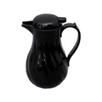 image of CAC China BVSR-42BK Beverage Server, 42 oz., Double-Wall Insulated, Swirl, Plastic, Black