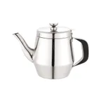 image of CAC China BVTP-20 Stainless Steel Teapot, 20 oz., Gooseneck, Hinged Lid, Mirror Finish