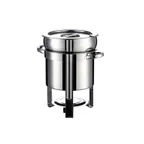 image of CAC China CAMS-107 Soup Chafer Warmer, 7‑qt Stainless Steel, includes Bucket, Pan & Cover - Set