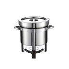 image of CAC China CAMS-111 Marmite Soup Chafer Warmer Set, 11 Qt Stainless Steel with Lift‑Off Cover - Set