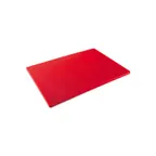 image of CAC China CBPH-1218R Plastic Cutting Board, 18" x 12", 1/2" Thick, Reversible, Red, BPA‑Free, NSF