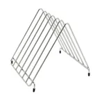 image of CAC China CBRK-6S Cutting Board Rack, 6-Slot, Steel, Chrome, Holds 1" Thick Boards