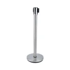 image of CAC China CCSC-36S Crowd Control Stanchion, 36" Steel Post with 6.5 Ft Retractable Belt Base