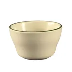 image of CAC China CES-4 Bouillon Cup, 7 oz, 4" Dia x 2.5" H, Ceramic, Emerald Rim, American White - 1 Dozen