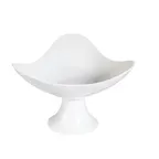 image of CAC China CFST-13 - White Porcelain Triangular Display Stand, 12-3/4" Square, Dishwasher Safe - 1/Each