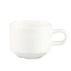 image of CAC China CLB-35 Clinton Demitasse Cup, 3.5 oz (2½" Dia x 2" H), White Porcelain - 1 Dozen