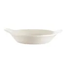 image of CAC China COA-8-W - Welsh Rarebit Baking Dish, 8 oz, Oval Stoneware, White, Dishwasher Safe - 1 Dozen