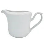 image of CAC China CRO-PC - Corona Creamer Pitcher 4‑5 oz (5.25" L x 3.25" W x 3.38" H), Porcelain White Handle - 1 Dozen