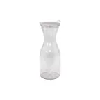image of CAC China DCTL-05 Beverage Decanter, 0.5 Qt (13-23 Oz) Clear Plastic with Cover, NSF Certified