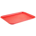 image of CAC China DSPT-1418OR Fast Food Cafeteria Tray, 18"L x 14"W, Polypropylene, Orange