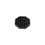 image of CAC China DTBV-4 Drip Tray, 4-1/2" Octagon, Grid, Plastic Black, BPA‑Free - 4/Pack