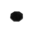 image of CAC China DTBV-6 Drip Tray, 6" Black Plastic, Octagon, BPA‑Free, NSF Certified - 4/Pack