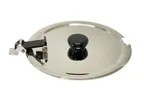 image of CAC China ELSW-CV Cookware Cover, 11-12" Round Flat Stainless Steel Lid for ELSW Series