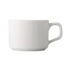 image of CAC China EVT-35 Everest Dinner Cup 3.5 oz Bone White Porcelain Microwave Safe - 1 Dozen