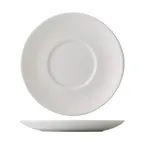 image of CAC China EVT-36 Round Porcelain Saucer 4.5" Dia x 0.38" H Bone White Dishwasher Safe - 1 Dozen