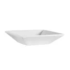 image of CAC China F-QB7 - Square 7" White Porcelain Soup Bowl, 18 oz 7"×7"×2", Dishwasher Safe - 1 Dozen