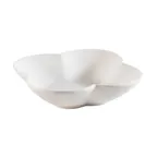 image of CAC China FDF-6 Flower Dish Bowl, 5" x 5" x 1.5" Porcelain Bone White, Microwave Safe - 1 Dozen