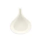 image of CAC China FP-12-W - Fry Pan Server 12 oz 9"¼ x 7" Pear Shape Ceramic American White - 1 Dozen
