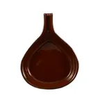 image of CAC China FP-24-BWN - Fry Pan Server, 24 oz 12" x 9", Brown Ceramic, Microwave Safe - 1 Dozen