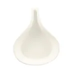 image of CAC China FP-24-W Fry Pan Server, 24 oz (12" x 9" x 1‑1/4"), Pear‑Shape American White - 1 Dozen
