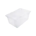 image of CAC China FS1F-12C Food Storage Box, 17 Gallon, 26"L x 18"W x 12"H, Polycarbonate, Clear